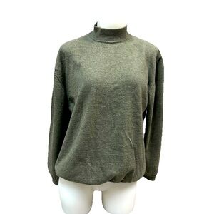 Mantles 100% Murino wool olive green khaki sweater woman’s size L